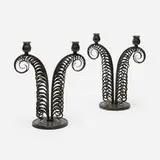 Edgar Brandt, Les Plumes candelabra, c. 1925, wrought iron