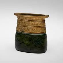 Gustav Gurschner, Vase, patinated bronze