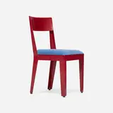 Chair for Martel de Janville Sanatorium, Plateau d'Assy by Jean Prouvé and Jules Leleu, 1935, enameled steel, mohair upholstery, sold Aug 2025