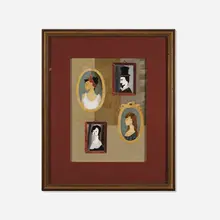 G. Ugolini, Pietra Dura plaque, 1990, hand-cut hardstone inlay