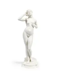 Per Hasselberg, Gustavsberg biscuit porcelain figure of 'Snöklockan (The Snow Drop / The Snow Bell)', biscuit porcelain
