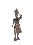 Oscar Antonsson, patinated bronze figure of 'Brödbärerskana', patinated bronze