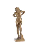 Nils Möllerberg, painted bronze figure of standing female nude, bronze