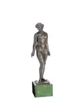 Pierre-Marie Poisson, patinated bronze figure of a female nude, patinated bronze
