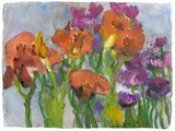 Klaus Fußmann, Blumen, 1995, Aquarell auf festem Velin