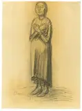 Ernst Barlach, Die Erwartende, 1922, Kohle auf Velin