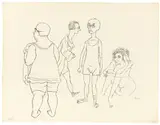 Badegäste by George Grosz, 1925, Tusche auf Ingres-Bütten, sold Dec 2020