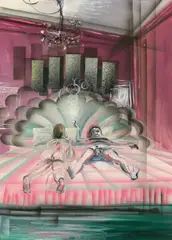 Bernhard Martin, Study of le Grand Lit, 2007, Öl auf Leinwand