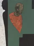 Max Neumann, Ohne Titel, 1999, Öl und Collage auf Leinwand