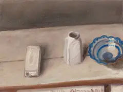 Klaus Fußmann, Stillleben mit drei Gefäßen, 1981, Öl auf Leinwand