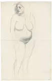 Karl Hubbuch, Stehender weiblicher Akt