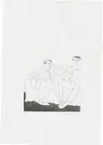 David Hockney, Ohne Titel (Two young Men on a Sofa, für: „Illustrations for Fourteen Poems from C.P. Cavafy“), 1966, Radierung und Aquatinta auf Velin