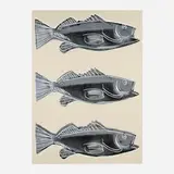 Fish by Andy Warhol, 1983, screenprint in colors on wallpaper, offered Jan 2024
