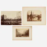 Carleton E. Watkins and Isaiah Taber, Group of three Yosemite Valley photographs, albumen print