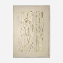Adja Yunkers, Bal des pendus V, 1977, acrylic and mixed media on canvas