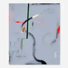 Mario Nubauer, Spacecraft Rosetta Meets Tschuri, 2014, acrylic on canvas