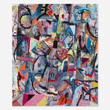 Jesse Willenbring, 0's & 1's This Network Has Gone 2 Shit, 2014, acrylic on canvas, mixed media