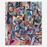 Jesse Willenbring, 0's & 1's This Network Has Gone 2 Shit, 2014, acrylic on canvas, mixed media