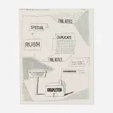 David Hockney, Hand Stamped David Hockney, 1989, fax print of a facsimile drawing