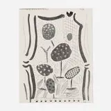 David Hockney, Trees on Stage, 1989, fax print of a facsimile drawing