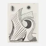 David Hockney, Abstract Building, 1989, fax print of a facsimile drawing