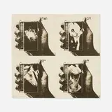 Wallace Berman, Untitled, c. 1974, Verifax collage on paper mounted to board