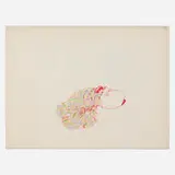 John Altoon, Untitled (Clown), c. 1965, mixed media on illustration board