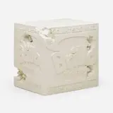 Daniel Arsham X The Andy Warhol Museum, Eroded Brillo Box (white), 2020, cast resin, quartz specimens