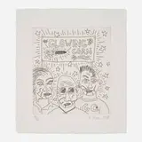 Keith Haring, Untitled (from The Valley series), 1989, etching on Twinrocker handmade
