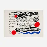 Alexander Calder, Lo oscuro invade, 1970, lithograph in colors
