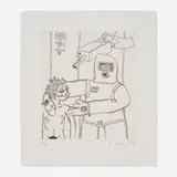 Keith Haring, Untitled (from The Valley series), 1989, etching on Twinrocker handmade