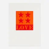 Robert Indiana, First Love, 1991, aquatint in colors on BFK Rives