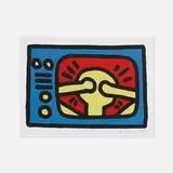 Keith Haring, Untitled (Plate 3), 1987, lithograph in colors
