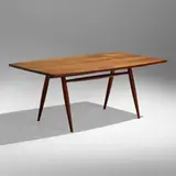 Boat-Shaped dining table by George Nakashima, 1957, American black walnut, sold Jan 2023