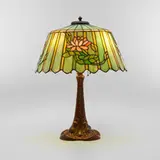 Duffner & Kimberly, Water Lily table lamp, c. 1905, leaded glass, bronze