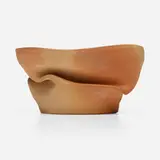 Vase by George E. Ohr, 1898-1910, bisque earthenware, sold Jan 2023