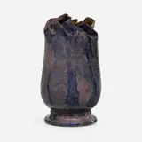 George E. Ohr, Vase, 1897-1900, glazed earthenware