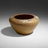Frederick Hurten Rhead for Rhead Pottery, Rare vase with lemons, 1914-17, glazed and carved earthenware