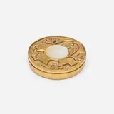 Line Vautrin, La Curiosité paperweight, gilt bronze, mother-of-pearl