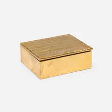 Lidded box by Line Vautrin, gilt bronze, cork, sold Aug 2025