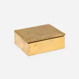 Line Vautrin, Lidded box, gilt bronze, cork