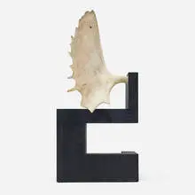Stag Chair (Right) by Rick Owens, 2007, painted plywood, moose antler, sold Aug 2025
