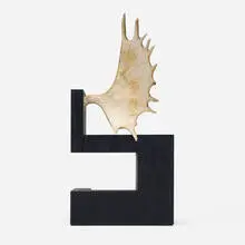Stag Chair (Left) by Rick Owens, 2007, painted plywood, moose antler, sold Aug 2025