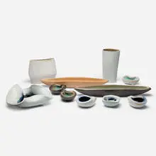 Russel Wright, Collection of eleven vessels, c. 1945, glazed stoneware