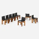 Afra & Tobia Scarpa, Monk chairs, set of eight