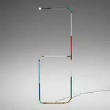 Andy Coolquitt, JSUT, 2007, painted steel, chrome-plated steel, brass, light bulb