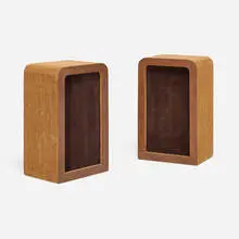 Jack Brogan, Prototype speaker covers, pair, c. 1972, laminated cardboard, Masonite