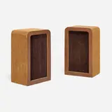 Jack Brogan, Prototype speaker covers, pair, c. 1972, laminated cardboard, Masonite