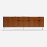 Florence Knoll, Executive Office cabinet, walnut, marble, chrome-plated steel, aluminum