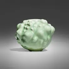 Budding gourd vase by Axel Salto, 1946, glazed stoneware, sold Aug 2025